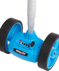 Heavy Duty Dual Measuring Wheel With Nifty Telescopic Handle For Quick Layout Work On Concrete Or Lawn, blue with digital tally.