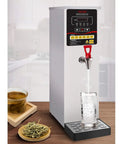 Heavy Duty 3000W Commercial Step By Step Electric Water Dispenser With Led Panel 304 Stainless Steel Inner Tank pouring hot water.