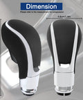 Buick Verano Gear Shift Knob Replacement Black Leather Wrapped Shifter Handle For 2012 2013 2014 2015 2016 2017 Verano Models Smoother Lighter Shifting And Durable Upgrade, dimensions shown