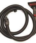 Bissell commercial hose and upholstery tool, black, with coiled hose and upholstery head