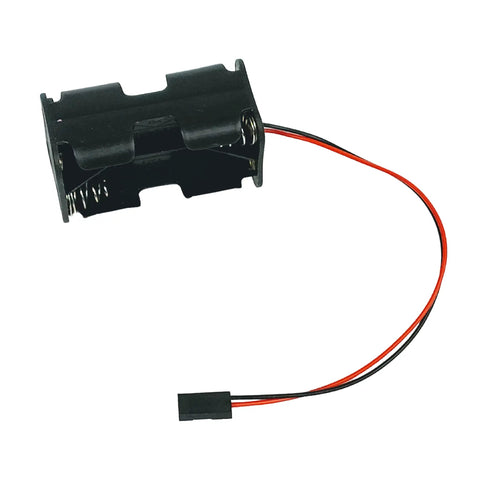 4 Cell AA Battery Holder 6V with Futaba JR 3-Pin Servo Connector and Dupont Connector for RC Receivers, Cars, Planes, Boats, Heli Hobbyists