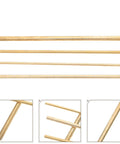 Top view of the 4 Piece Solid Brass Rod Kit For DIY Makers And Craft Projects Polished Round Brass Bars 0.16 Inch 0.20 Inch 0.24 Inch 0.31 Inch Diameters And 7.8 Inch Length Versatile For Jewelry Making Woodworking Design Tools And Prototyping