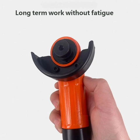 Heavy Duty Pneumatic Angled Grinder With Air Powered Motor For Metal And Wood Grinding Polishing Cutting At 15000 Rpm featuring comfort grip handle.