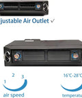 Universal 12V Under Dash Air Conditioner With Snappy Chill And Cozy Heat 10000 BTU robust control panel with adjustable air outlet.