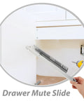 Heavy Duty Detachable Slow Closing Drawer Slides In Silver For Cabinets And Drawers installation view