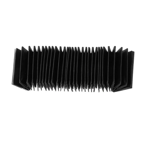 Heavy Duty CNC Machine Dust Cover Guard for HGR20 Linear Guides, Flexible Bellows Cloth, black folded, stretchable and oil resistant
