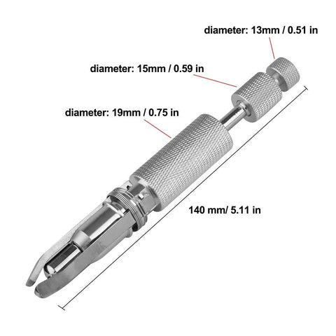 Adjustable Stainless Steel Tobacco Pipe Reamer Tool with 3 Level Handle Durable Scraper dimensions and design details