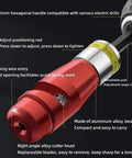 Heavy Duty Electric Wire Stripper That Clamps Right Onto Your Standard Hand Drill with 6.35mm hexagonal handle and adjustable settings.