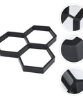 Hexagon Concrete Molds For DIY Garden Walkways Reusable Paver Molds 35x35cm Mode 4 showing detailed plastic material and hexagon shape