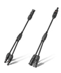 Beefy Solar Panel Y Branch Connector 2 To 1 Splitter Cable For Parallel Wiring 30A 1000V 4 Panel Parallel Connectors Heavy Duty