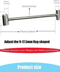 Door Hinge Adjustment Tool For Sagging Doors With 14 To 19mm Gap, Rust-Proof Rolled Steel Jamb Hinge Jig diagram
