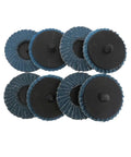 12 Count 2 Inch Flap Discs With Peel And Switch Backing For Angle Grinder Dust Vent Holes Blue Sanding Wheels.