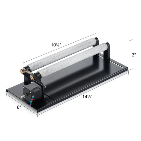 Rotary Axis Attachment For 40w 45w Co2 Laser Engravers, 10.25 x 14.5 inch, black, cylindrical engraving tool for cups.