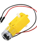 Four Pack TT Motors With 1 To 48 Gearbox, 3-6V DC, 200 RPM, 2.54mm Shaft, 200mm Wires for DIY Smart Cars and Tiny Robots