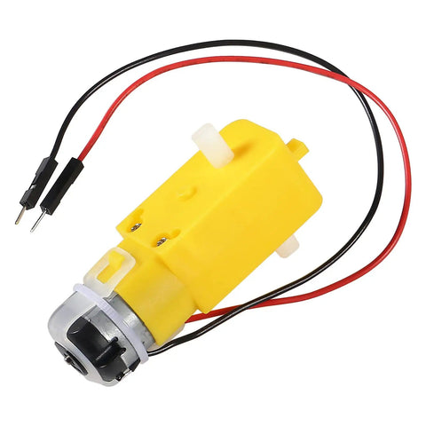 Four Pack TT Motors With 1 To 48 Gearbox, 3-6V DC, 200 RPM, 2.54mm Shaft, 200mm Wires for DIY Smart Cars and Tiny Robots