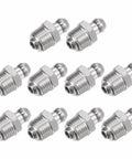 Top 10 Piece Stainless Steel Grease Fitting Kit With Straight Design 201 Metal 18-28 Thread Rust Proof Oil Nipples For Car Machinery And Hardened Bearings Maintenance Work, 10pc set