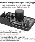 4 Pin 12V PWM Fan Controller Hub For Six PWM Fans With SATA And DC 5525 Power Input PC Fan Adapter With Adjustable Speed Knob