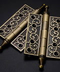 Zinc Alloy Bearing Door Hinge With Screws Silent Close For Wooden Doors And Cabinets Super Durable Cabinet Hardware That Fits Closets And Cupboards Easy Install Smooth Quiet Action Multicolor Finish, ornate brass hinge set