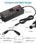 Versatile 144W Adjustable DC Power Supply From 9V To 36V, 4A Max, 100V-240V AC To DC Converter With LCD Display, 14 Tips