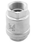 Stainless steel vertical threaded check valve, 3/4 inch inline non-return valve.