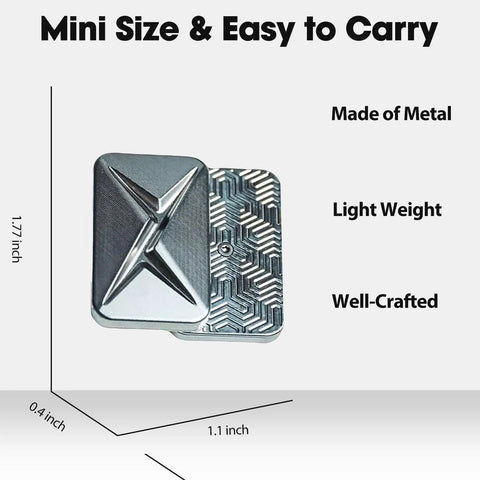 Silver grey Lightning Infinite Fidget Slider Magnetic Haptic Toy For Grownups Stress Relief And Anxiety Control ADHD Friendly.