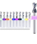Carbide PCB Drill Bit Set For PCB Circuit Boards And Plastic Drilling 10 Mini Drill Bits Ranging 3.1 To 6.0mm With 1/8 Inch Shank