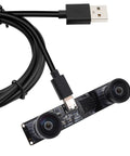 Dual Lens USB Camera Module 1080P 60FPS UVC Industrial Board With Color Synchronization Dual M12 Lenses Distortion Free Wide Angle 120 Degree USB Camera For 3D VR And Biometric Detection