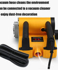 Pro Grade Electric Wall Planer With Hella Smooth Action And Beast Mode Torque For Quick Drywall Scraping Plaster Removal And Variable Speed Wall Reno Gear, featuring vacuum hose for dust-free operation.