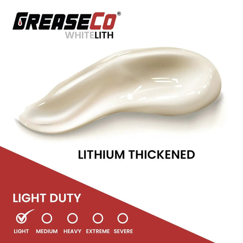 All Purpose White Lithium Grease For Garage Doors, Hinges, Rails, Trailers, Lithium thickened light duty grease texture