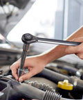 Using 4 In 1 Reversible Ratchet Wrench Set 8 To 19 mm With 72 Tooth Precision Gear In CRV Steel for car engine work