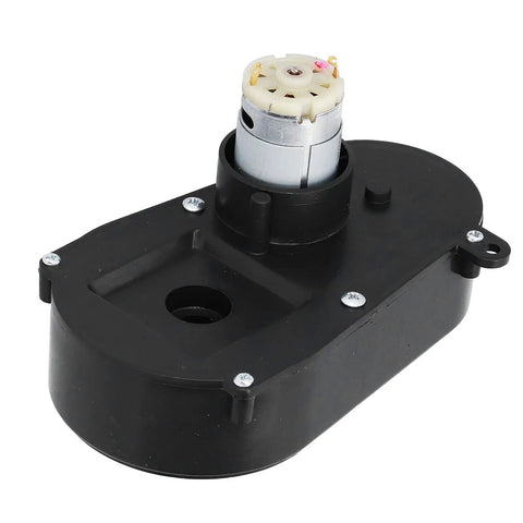 Low Noise 6600RPM Steering Gearbox Replacement For Kids Electric Cars, black plastic shell with visible motor.