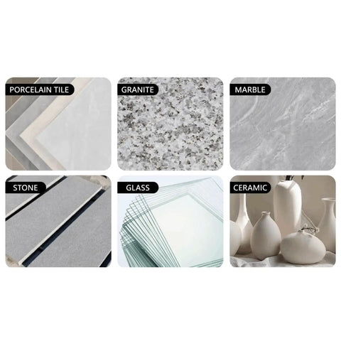 Get A Solid Six-PC Diamond Tile Hole Saw Kit With Professional Vacuum Brazed Blades That Slash Through Porcelain Ceramic Marble And Stone Like Butter For Fast DIY Home Reno Jobs. Porcelain, granite, marble, stone, glass and ceramic surfaces