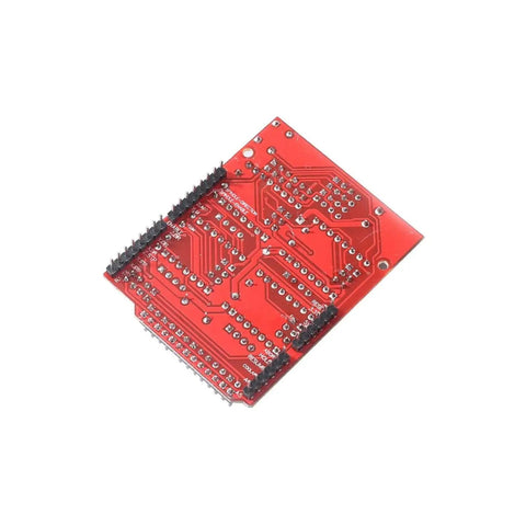 Red Engraver 3D Printer CNC Shield Expansion Module With A4988 Driver Board, Arduino Compatible, bottom view