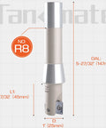 Nickel Plated 1 Inch Indexable End Mill With 5 27 32 Inch Overall Length 90 Degree R8 Shank Two Flutes Includes APKT1604 Carbide Inserts