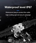 M12 Sensor Cable 4-Pin A-Coded Female Connector, Right Angle To Open End, Shielded PVC-C, shown in water demonstrating IP67 waterproof rating