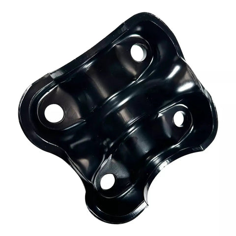 Rear Axle U Bolts And Plate Kit For GM C1500 K1500 Silverado Tahoe Yukon Escalade 1988 1999, black metal rear plate with holes.