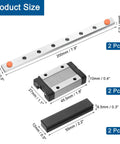 MGN12 200mm Linear Guide Rail Set With Two MGN12H Carriages And Two Plastic Mini Guides for DIY 3D Printers and CNC Machines