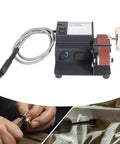 Heavy Duty Brushless Belt Sander With Hella Fine Tune Speed Dial For Sweeter Wood And Metal Grinding Projects Delivering Zero To Ten Thousand RPM Power Output Anywhere, with flexible attachment and digital display.