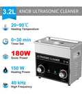 Top Shelf Ultrasonic Cleaner 2.3 Liter Tank 180 Watts Runs Like A Champ with adjustable heat and timer