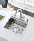 15 Inch Bar Sink Drop In Workstation With Cutting Board 16 Gauge Stainless Steel Single Bowl Bar Prep Sink For Small Kitchens Outdoor And RV Use Topmount Island Basin
