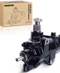 Heavy Duty Power Steering Gearbox Assembly For Chevy Silverado 2500 HD And 3500 Crew Cab Truck 2011 Through 2021, showcasing input and output features.