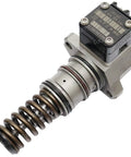 Top Shelf Electric Fuel Unit Pump Compatible With Mack E7 Series Trucks From 2003 Through 2006 6 Pack Ref 0414755014 0414755015 313GC5233MX close-up view showing spring and electrical connector.
