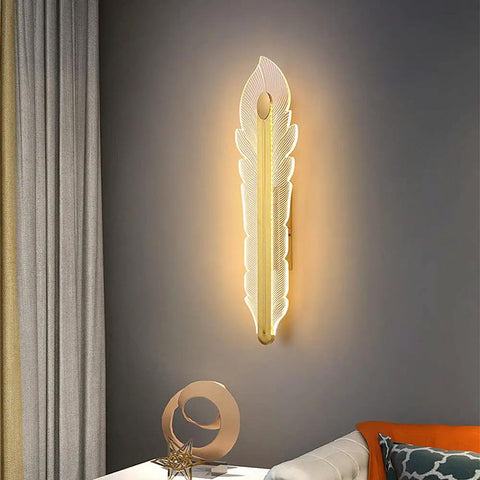 Hella Smooth Game Changing Geometric LED Wall Sconce With Dope Phoenix Tail Design And Acrylic Shade, 20W wall-mounted light.