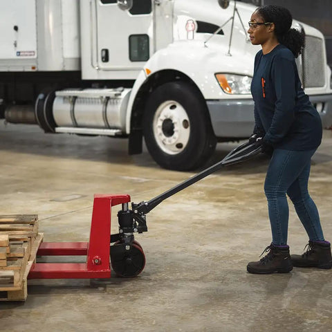 Real Deal Heavy Duty Manual Pallet Jack With Rock Solid Steel Build And Massive 5500 Lb Capacity Designed For No Sweat Hauling And Daily Warehouse Moving Jobs