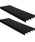 Antistatic Bar Rack Set For PCB Care And Storage, split tray lid ESD tray organizer showing two black rack panels for circuit boards