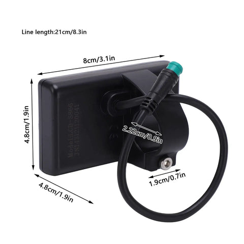 Durable ABS LCD Display For Speedometer And Odometer On Electric Bikes 24V 36V 48V Control Panel Digital Meter With Large Readout So You Can See It Clearly While You Roll