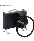 LCD Display For Electric Bikes S866 Ebike Panel 24V 36V 48V With Waterproof Plug, rear view with dimensions and connector