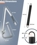 Dimensions of Attic Ladder Hinge Arms With Springs Replacement Kit For Werner Mk5 WU2210 W2208 W2210 ladders after 2010