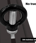 Close-up of a Heavy Duty 4 Pack M8 T Slot Bolt With Eye Nut for roof racks, showing stainless steel T-track bolt.