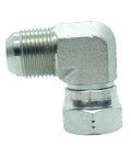 Heavy-Duty Steel JIC Flare Tube Fitting 90 Degree Elbow Swivel Connector, 1-1/16-12 Male JIC To 3/4 Inch Male JIC, Swivel Tube OD, High-Grade Hydraulic Line Fitting For Steel Tubing close-up